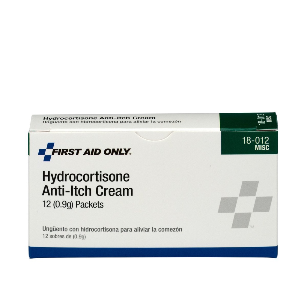 Eerste hulp Slechts 18-012 Hydrocortison Cream Packets, 12 Tellen