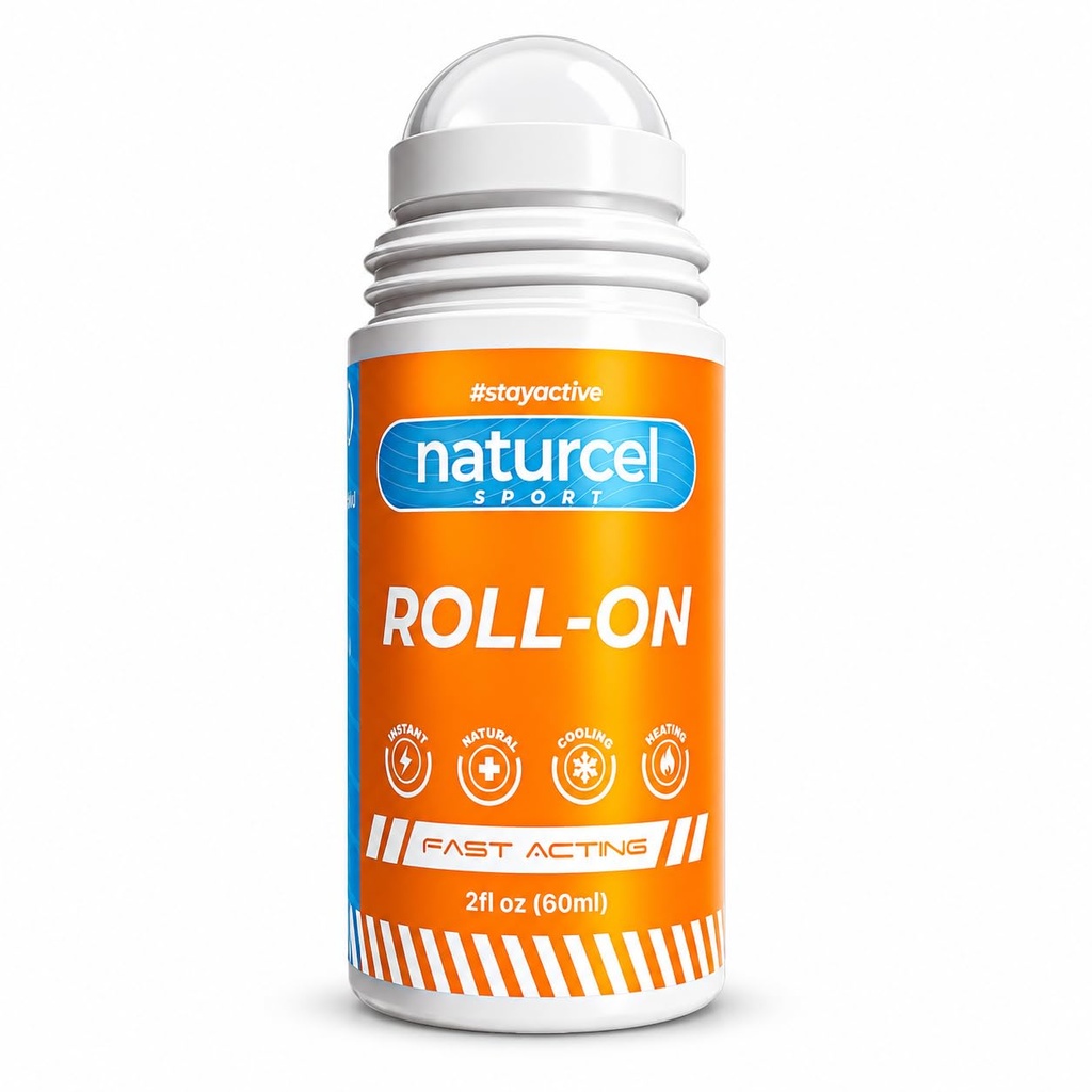 Sport Roll-On, 2FL OZ, Topical Reliever voor pijnen en spierpijnen en gewrichten, koeling, snelle acting, mess gratis massage roller, kleurloos