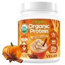 Orgain Organic Vegan Protein Powder, Pumpkin Spice Seasonal Flavor - 21g Plant Protein, 5g Prebiotic Fiber, No Lactose Ingredients, No Added Sugar, Non-GMO, For Shakes & Smoothies, 1.02 lb