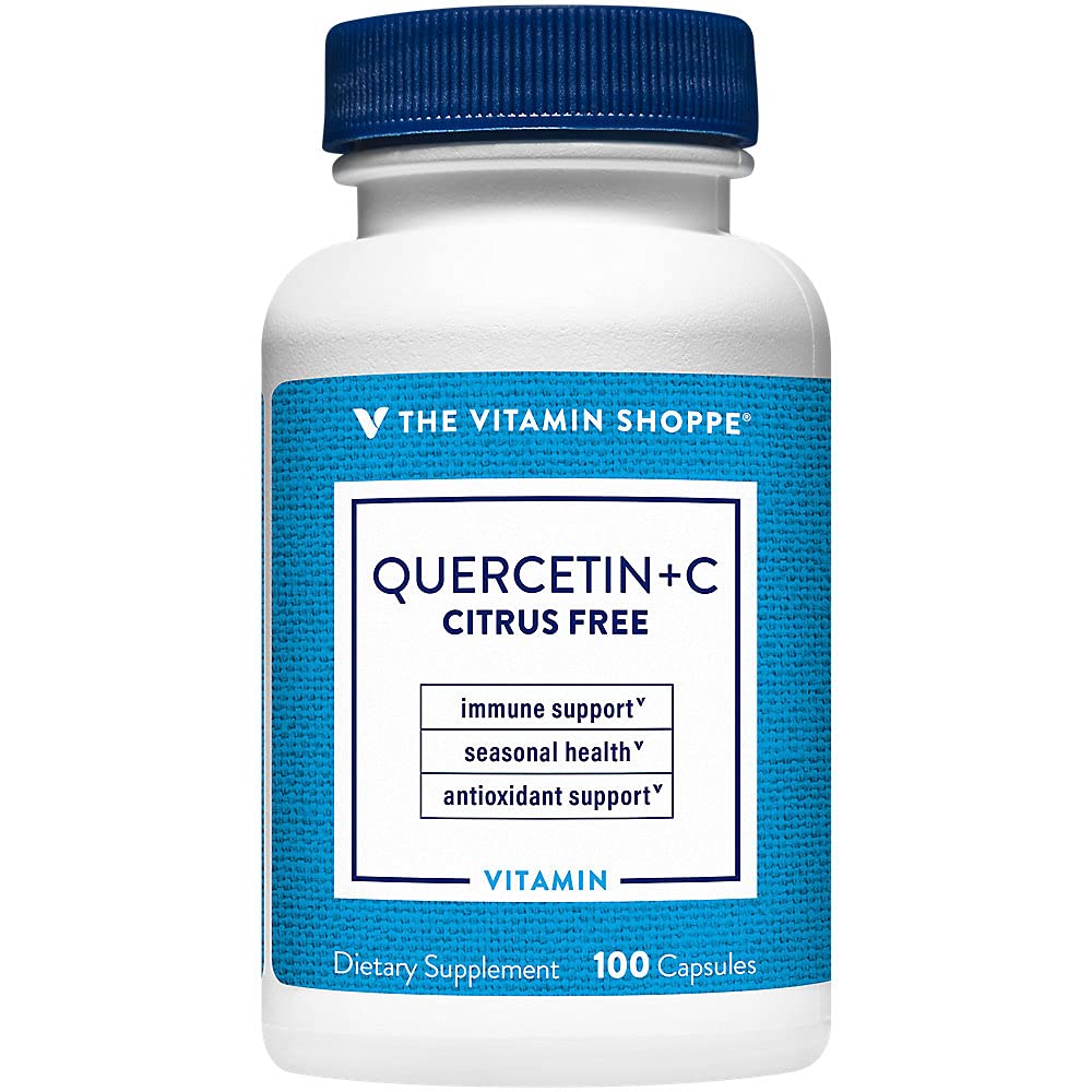 De Vitamine Shoppe Quercetine + Vitamine C, Citrusvrij, Antioxidant die een gezonde immuun voor alle seizoenen (100 capsules) ondersteunt