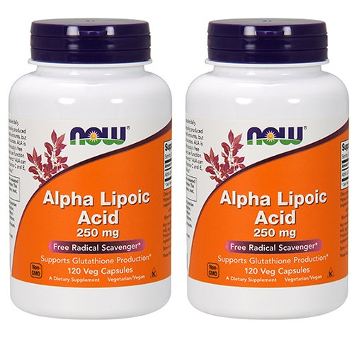MAINTENANT Aliments Alpha acide lipoïque 250mg, 120 Capsule végétale (2 Pack)