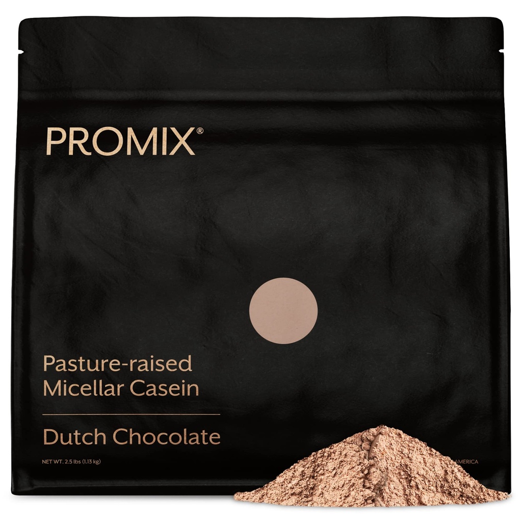ProMix Voeding Caseïne Proteïne Poeder, Chocolade - Grass-Fed - Slow & Sustained Recovery Post Workout Fitness - Shakes, Smoothies, Bakken & Cooking Recepten - Gluten-Free - 2.5 Pond (verpakking 1)