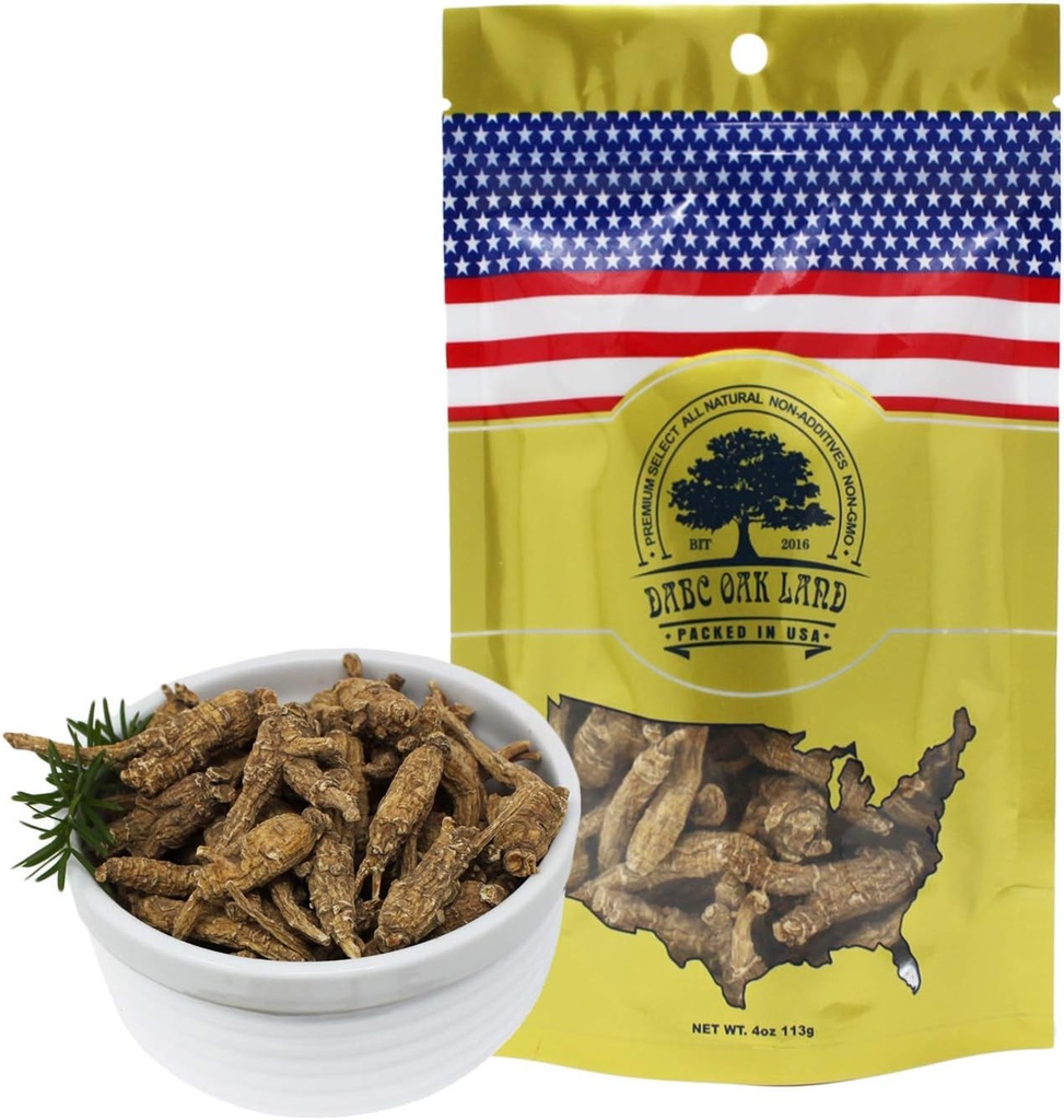 DOL Hand-selected American Wisconsin Farmed Ginseng Root (Small 4oz/Bag)