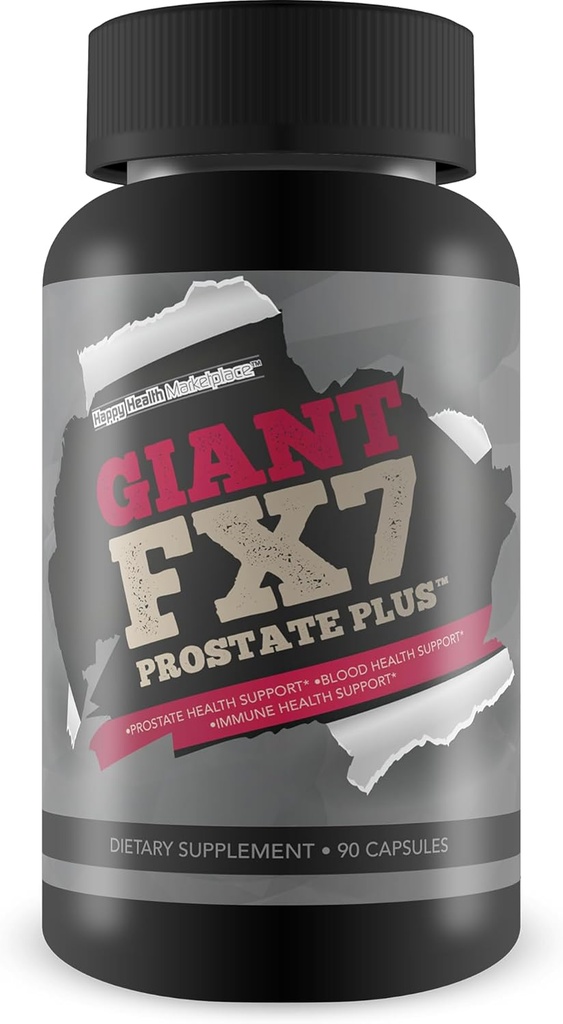 Giant FX7 Prostate Plus - Prostaatsupplementen voor Prostaatondersteuning en Blood Flow Support - Ondersteuning van energie en duurzaamheid - Gezonde prostaatfunctie en -grootte bevorderen - mannelijke prostaatondersteuning met zink