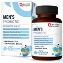 NATURE TARGET Probiotica voor mannen met een verzorgingssupplement, prebiotica en probiotica voor de spijsverterings- en immuungezondheid van mannen,60 miljard CFU & 14 strains Plank stabiel, glutenvrij en sojavrij (90 tabletten)