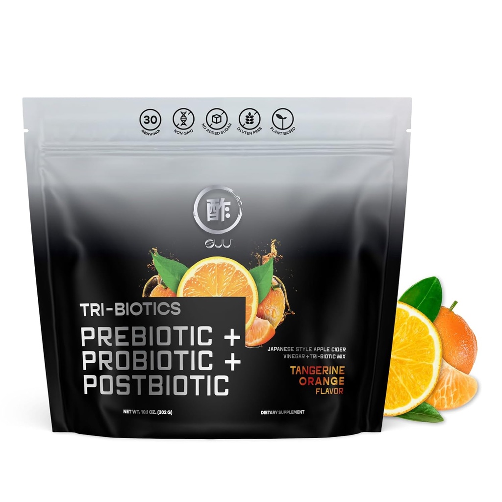 SUU Tri-Biotics Gut Health Drank voor mannen en vrouwen zonder style ACV met prebiotica, probiotica en postbiotica.