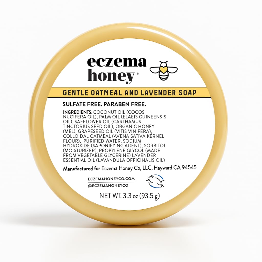 ECZEMA HONEY Zachte havermout en lavendelzeep - natuurlijke eczeem Body Wash - dagelijkse zachte zeep voor droge, jeukende, gevoelige en irritante huid (3,3 Oz)