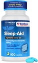 GenCare - Slaaphulp Difenhydramine HCL 25mg Blue Caps (100 Caplets) - Non Habit Forming Nighttime Slaappillen voor volwassenen om te vallen Slaap sneller & Slaap dieper door de nacht - Slaapmiddelen