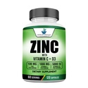 American Standard Supplements Zink 100mg, Vitamine C 1000mg en Vitamine D3 5000 IE (125mcg) Per portie - Glutenvrij, Non-GMO, 120 Capsules, 60 porties
