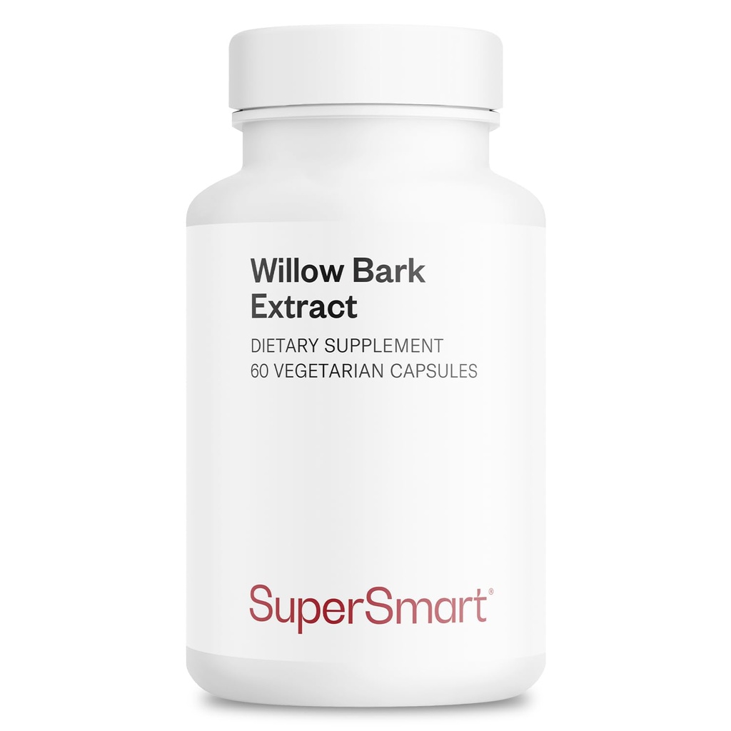 Supersmart - Willow Bark Extract 530mg per dag (High Potency) - 15% Salicine - Natural Willow Bark Herb Supplement 