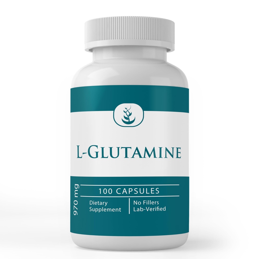 Pure Original Ingrediënten L-Glutamine Natuurlijk verkregen Aminozuur, Non-GMO & Glutenvrije (100 capsules)