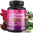 BMVINVOL L Arginine L Citrulline Supplement Plus Beetwortel, Moringa, Olive, Rode