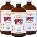 LIQUIDHEALTH Mega Energy Methylated B-complex, Adult Liquid Vitamin Supplement - Verhoog energie, Verlicht stress & vermoeidheid, Immuunondersteuning, Hart & Gut Health - Made in USA, Vegan, Sugar-Free (3 Pack)