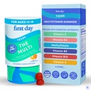 Eerste dag Vitaminen voor tieners - Tiener Multi Vitaminen voor meisjes & jongens 12-17, Biologische Fruit & Veggie Blend - 12 belangrijkste voedingsstoffen: Vitaminen A, B1, B2, B6, B9, B12, C, D3, E, K2-30 Dagvoorziening