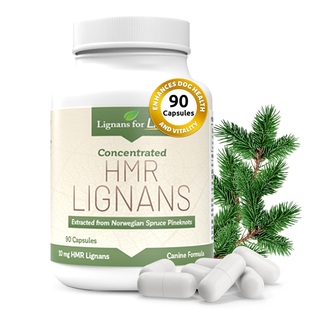 Lignans voor het leven HMR LIGNANS 10mg Capsules - Perfect voor kleine hondenrassen - Vitamine voor gezonde huisdier 