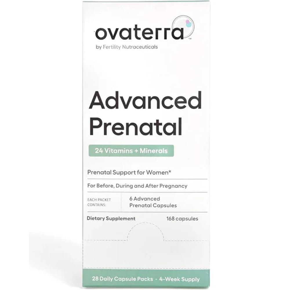 Ovaterra Advanced Prenatale Vitaminen voor Vrouwen met 550 mg Choline, Methylfolaat, Gecheleerd IJzer & 24 Nutriënten 168 Capsules - 28 dagen
