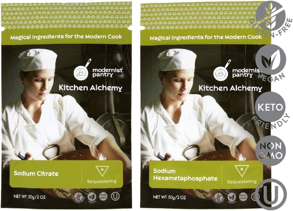 Citrate de sodium + Hexametaphosphate de sodium Paquet de valeur de l'uranium végétal non OGM certifié Kosher - 100g/4oz