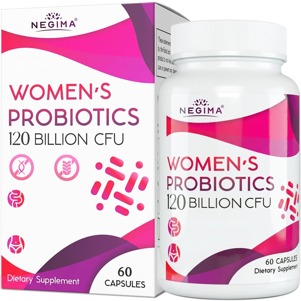 Negima Menopauze supplementen voor vrouwen, 120 miljard CFU Probiotica voor vrouwen, 13-in-1 kruiden & botanische complex, voor menopauze - 60 caps