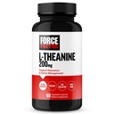 FORCE FACTOR L Theanine, supplément extra-fort L-Theanine pour le soulagement du stress, et pour soutenir le calme et la relaxation, L Theanine 200mg Capsules, végétalien, non-OGM, sans gélatine, 60 Capsules végétales