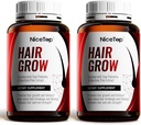 Haargroei Supplement, Haarverzorging Ondersteuning voor sterkte, dikte groei, met Biotine, Vitamine A, C, E, Zink, Capsules (2)