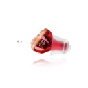 Hoorversterkerhulp, In gehoorapparaten, Batterij-geluidversterker, Single Hearing Aid voor senioren, Onzichtbare Geluidsversterker Rood(Rechtoor)