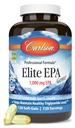 Carlson - Elite EPA Gems, 1000 mg EPA Fish Oil, Wild-Caught, Noorse visolie, duurzaam geproduceerd, helpt bij het handhaven van gezonde triglyceridenniveaus, 120 Softgels