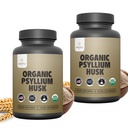 Zealthy Life - Psyllium Husk Capsules, Psyllium Husk Fibre, Psyllium Husk Capsule pour Gut Health, sans OGM et sans gluten, 250 Capsules Vegan - Boîte de 2