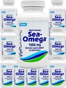 500 Softgels (10 Fles) High Potency Rugby 1000mg Natural Deep Sea Hiccupsless Fish Oil Omega-3 Fatty Acid (EPA 300mg & DHA 200mg) for Men & Women,Promotes Brain/Hair/Skin & Heart Health,Made in USA