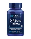 Prolongation de vie Comprimés D-Ribose, Plus Calcium, aide à maintenir des niveaux d'énergie sains dans le cœur et les muscles, encourage la production d'ATP, sans gluten, non-OGM, végétalien, 100 comprimés végétariens