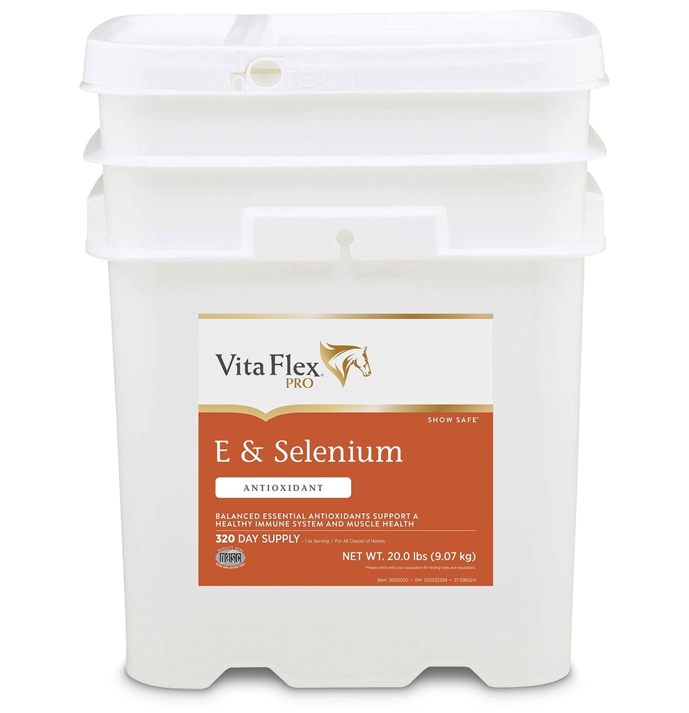 Vita Flex Pro E en Horse Selenium Supplement, Balanced Essential Antioxidants, 20 Pound, 320-Day Supply
