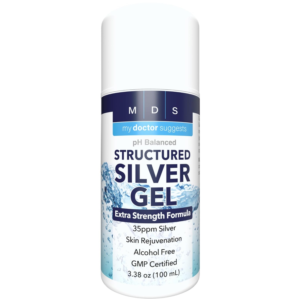 Gestructureerd Colloïdaal zilver Gel Extra sterkte - Topische koeling - pH Gebalanceerd 35ppm Gestructureerd Zilver biedt verzachtende verlichting van brandwonden en huidirritaties