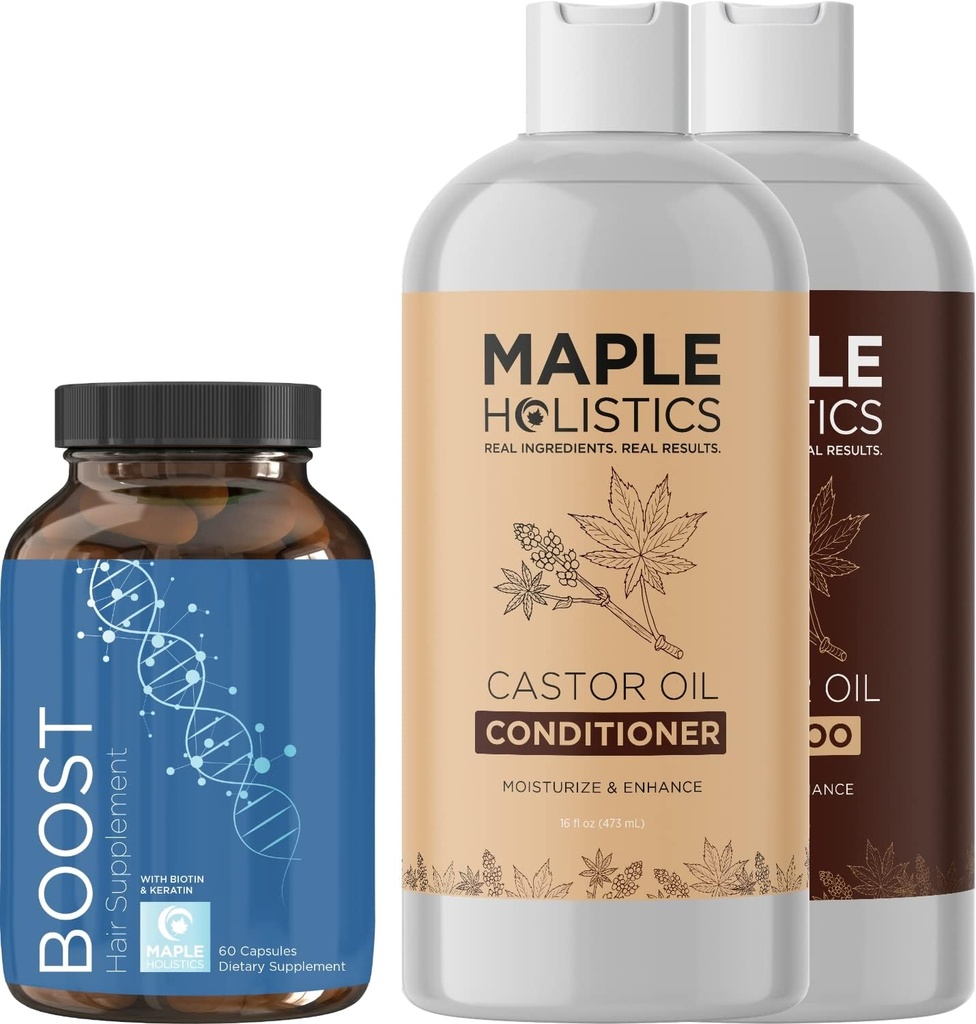 Volumizing Shampoo en Conditioner set met Biotine voor haargroei - voor vrouwen en mannen