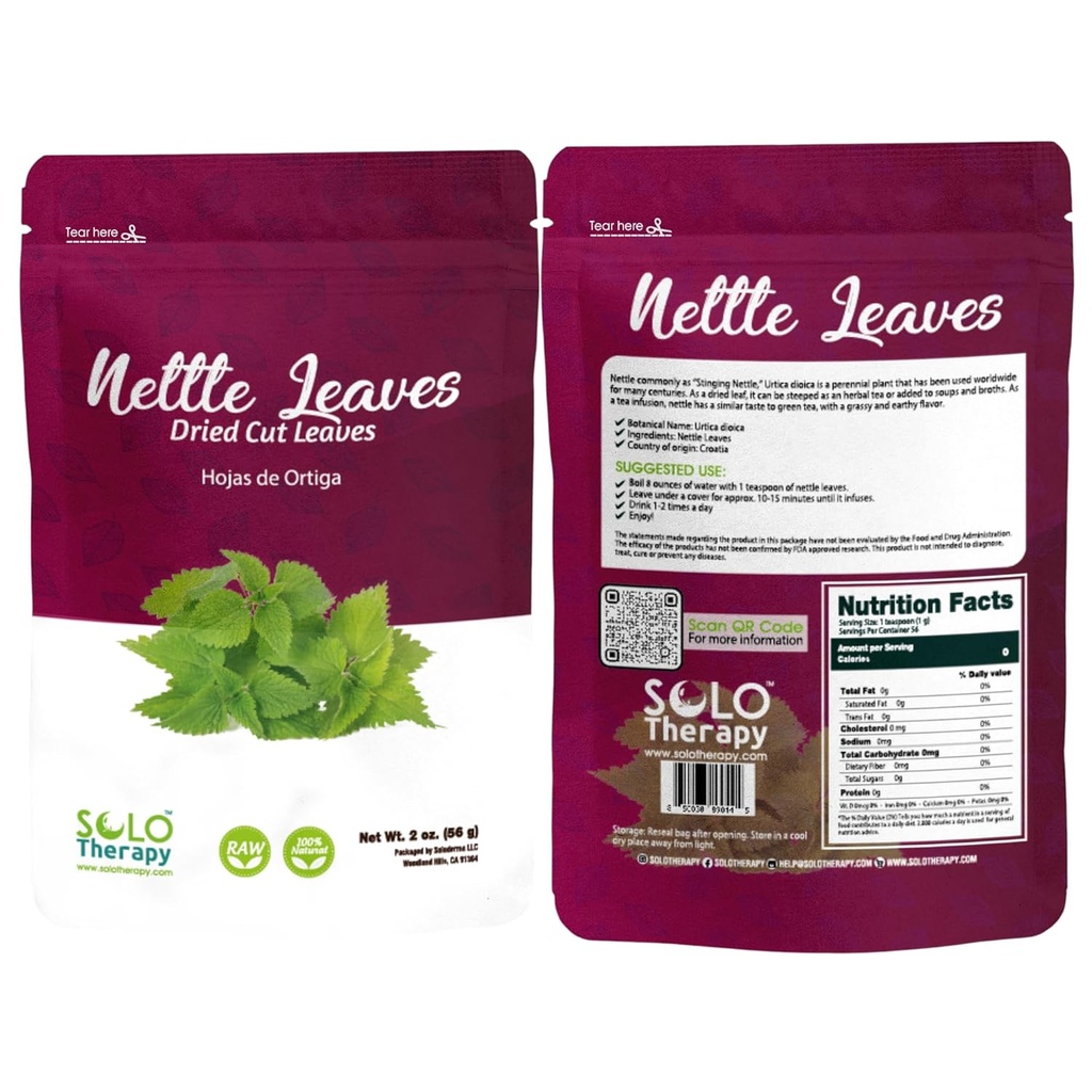 Nettle Leaf c/s 2 ounces, Nettle Leaf Tea, Resealable Bag, Stinging Leaf, Nettle Leaf Herb