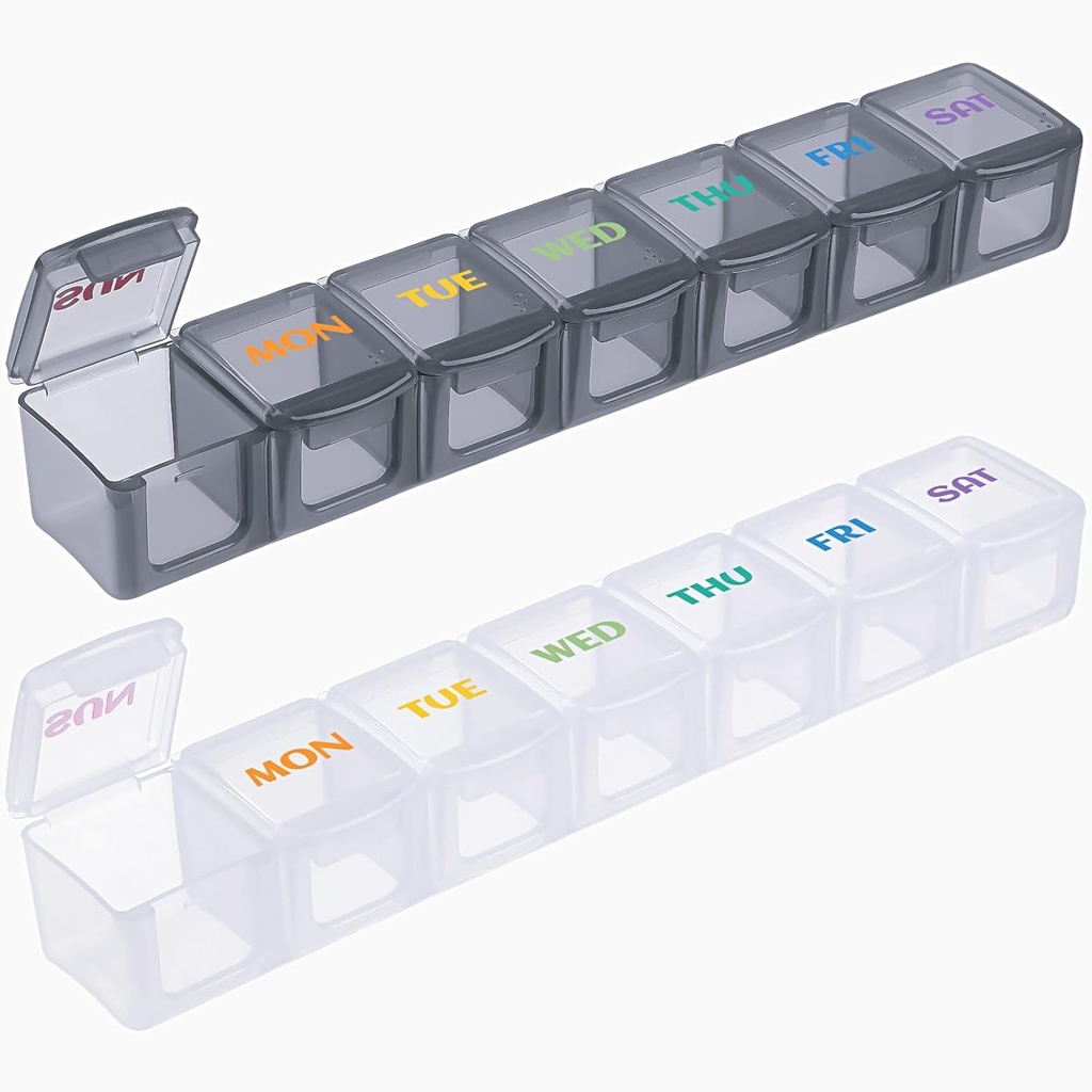 VICASKY 7 Dag 3 Times A Day Pillen Organisator: 7 Compartiments, Portable, Herinnering, Persoonlijke Pillen Dispenser