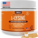 iHeartCats L-Lysine voor katten - Immune & Respiratory Supplement for Cats - Cat Sneezing & Runny Nose Relief - L-Lysine Powder with Cat Nip - Chicken & Salmon Flavor