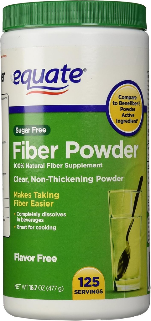 Equate Fiber Powder Clear Oplosbaar - 125 porties, 16,7 oz (1)