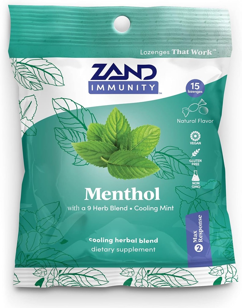 ZAND Immunity Menthol HerbaLozenge Cough Drops 
