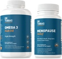 Dr. Tobias Omega 3 Visolie en Menopauze Hulp voor Vrouwen, Endocriene Ondersteuning met essentiële Omega 3s, Hot Flashes en Nacht Sweats Supplementen, Non-GMO