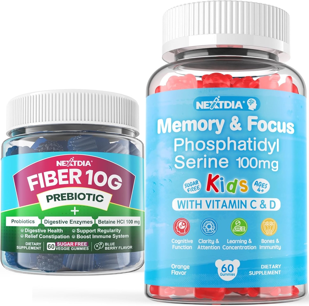 Suikervrij Fosfatidylserine Gummies voor kinderen + vezels Gummies voor volwassenen