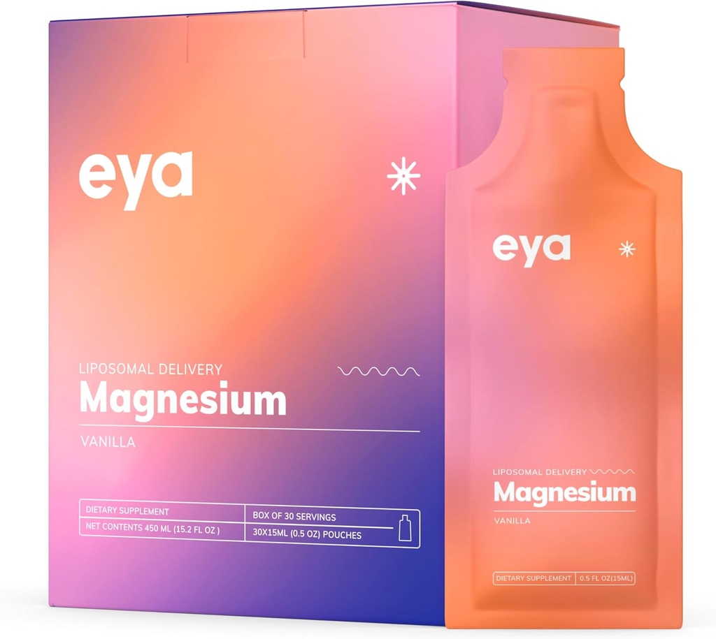 Supplément de magnésium liposomique Premium, soutient la santé osseuse, la fonction musculaire, améliore la concentration et le bien-être général pour les hommes et les femmes, végétalien (Vanilla Flavour - Boîte de 30 sachets x 15ml)