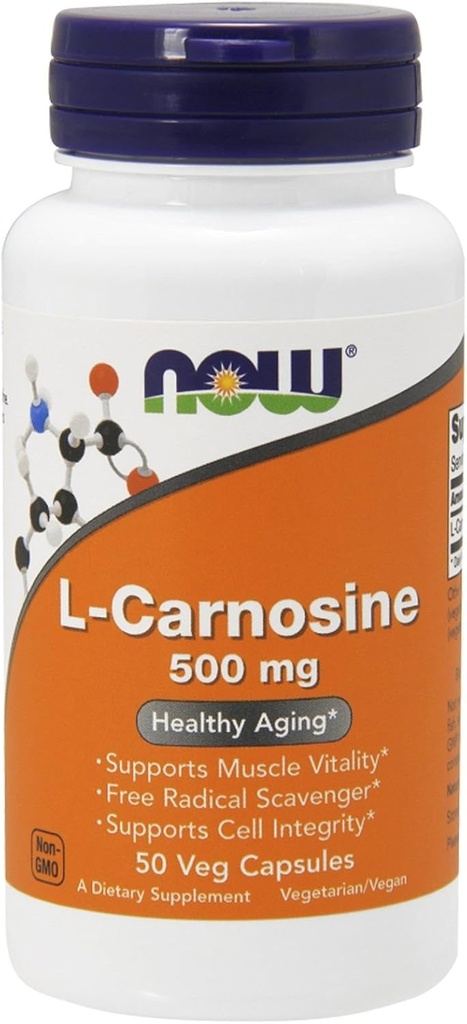 L-Carnosine 500mg - Vegetarisch - Nu Foods - 50 - VegCap