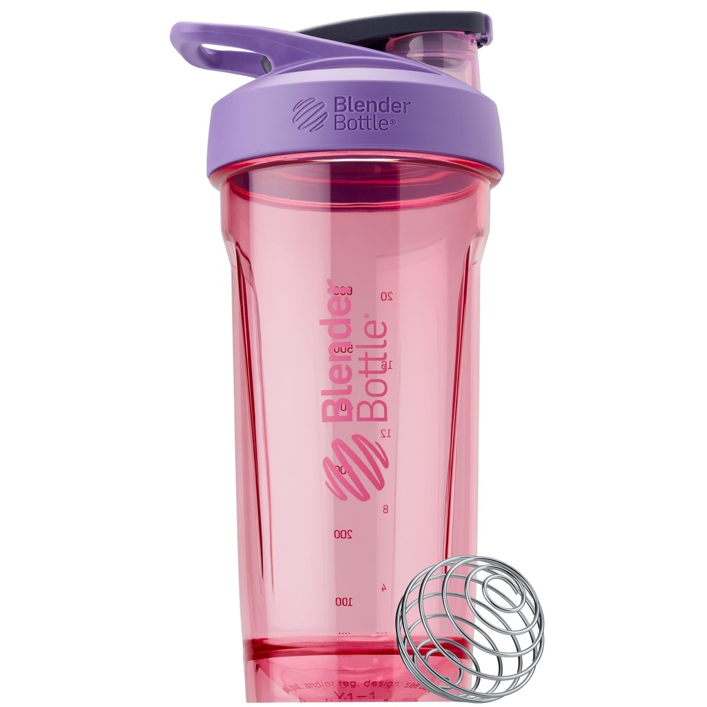 BlenderBattle Sport Shaker Flesje met Wire Whisk, 28-Ounce, Purple 