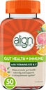 Uitlijnen Probiotic, Gut Health & Immunity Support, Probiotic for Women and Men, #1 Doctor Aanbevolen Merk, Vitamine C en B12 voor Immune Support & Energy, Citrus Smaak, 50 Gummies