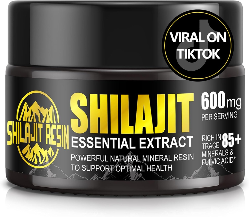 Boysea Shilajit Pure Himalaya Organic Shilajit Resin - Gold Grade 100% Shilajit supplement - Natural Shilajit Resin met 85+ Trace Minerals & Fulvic Acid for Focus & Energy, Immunity, 50 Gram