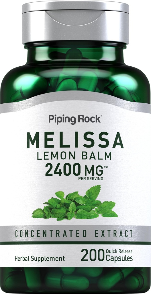 Piping Rock Lemon Balm Capsules 2400mg 