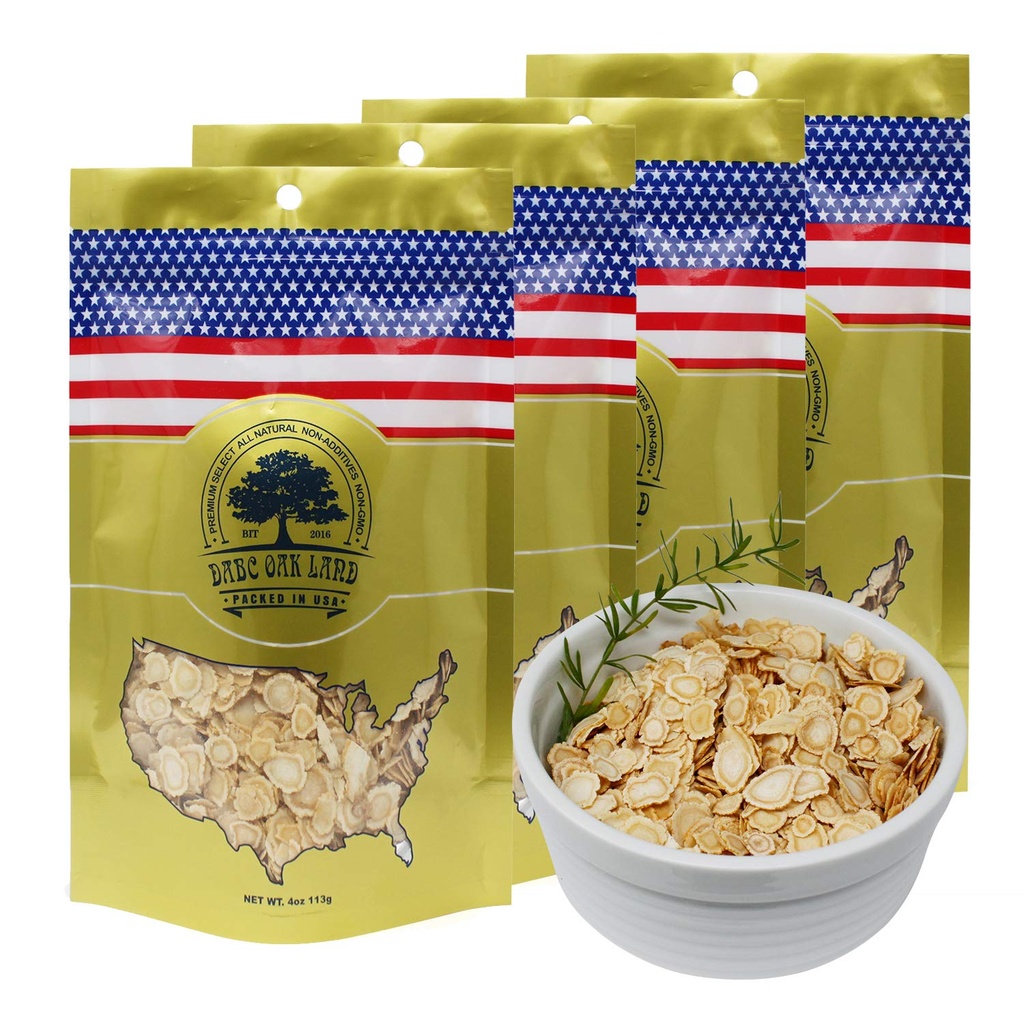 4 Tassen van Amerikaanse Ginseng Slices uit Wisconsin, DOL American Wisconsin Ginseng Slices Root voor thee, Energie voor mannen Vrouwen Geestelijke Gezondheid Boosts Immuniteit, Glutenvrij, 