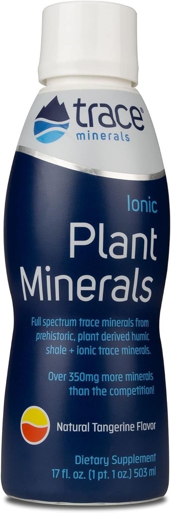 Trace Minéraux Liqiud Ionic Plant Minéraux Supplément diététique Certifié végétalien, non OGM, sans gluten, sans BPA, tiers testé