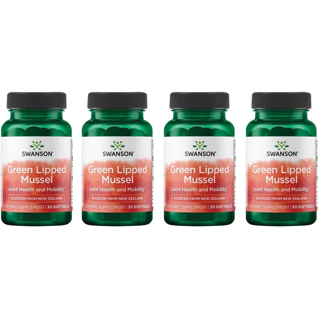 Swanson Nieuw-Zeeland Green Lipped Mussel Oil 30 Sgels (4 Pack)