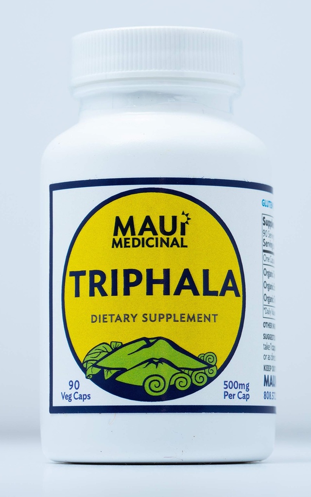 TRIPHALA 90 Capsules de Veggie - 500mg par gélule Formule à base de plantes biologiques