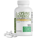 Bronson L-Lysine Defense Immune Support Complex 1500 MG L-Lysine Plus Olive Leaf, Knoflook, Vitamine C en Zink - Niet-GMO, 90 Vegetarische Capsules